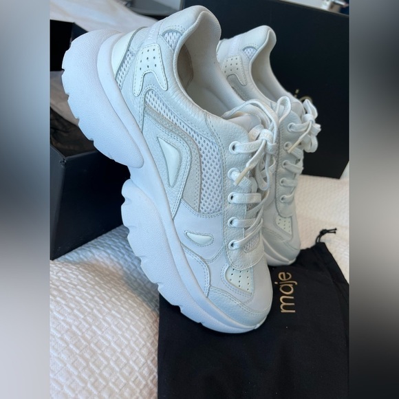 NEW Maje White DreamTomorrow Faster Trainer Sneaker Size 41 - Picture 14 of 16